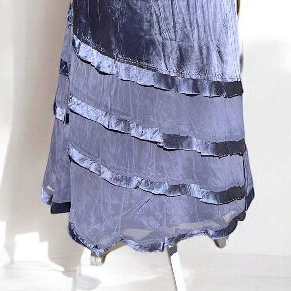 🌻NEW Komarov Charmeuse Satin & Chiffon Sleeveless Cocktail Dress XL $438.00 - Picture 10 of 12
